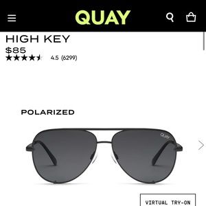 Quay Australia x Desi Perkins High Key Mini Polarized Sunglasses with case